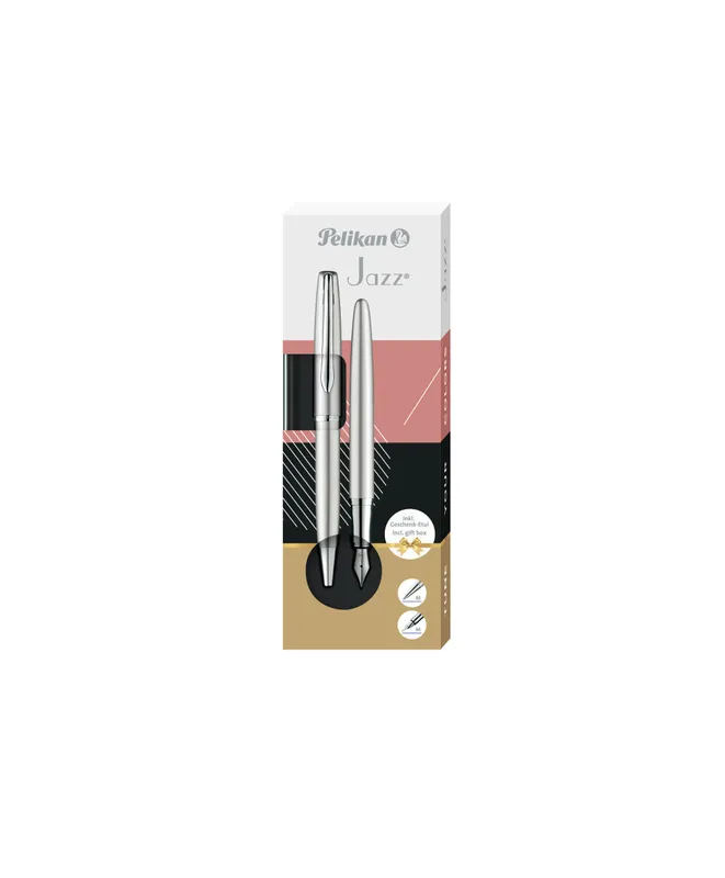 Zestaw pióro i długopis Pelikan Jazz Noble Silver