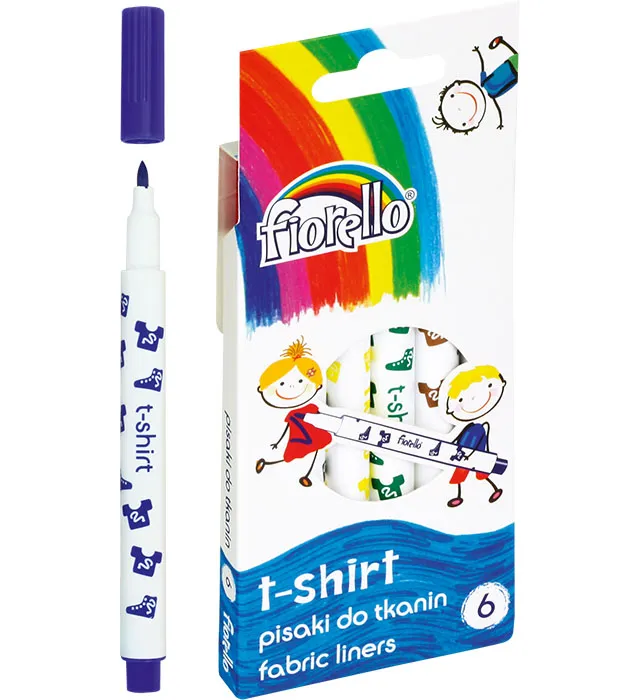 Pisaki do tkanin Fiorello T-Shirt, 6 kolorów