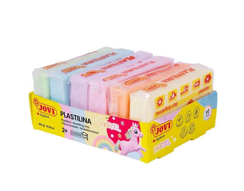 Plastelina pastelowa 6 kolorów po 50g