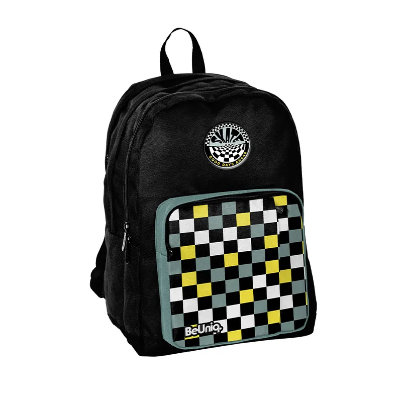 Plecak 3-komorowy Skate kratka BeUniq BU26SY-2710