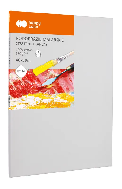 Podobrazie malarskie bawełniane 40X50cm płótno 330gsm Happy color