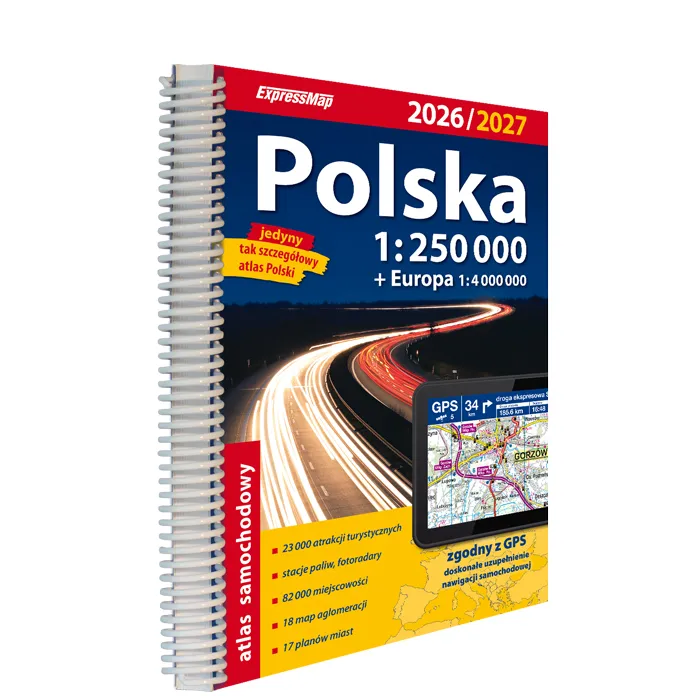 Polska Atlas Samochodowy 1:250 000 2026/2027, ExpressMap