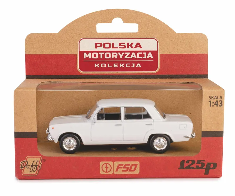 PRL Fiat 125P biały model kolekcjonerski Daffi