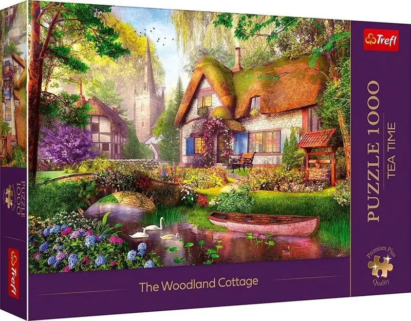 Puzzle 1000 Urocza chatka w lesie Trefl 10804