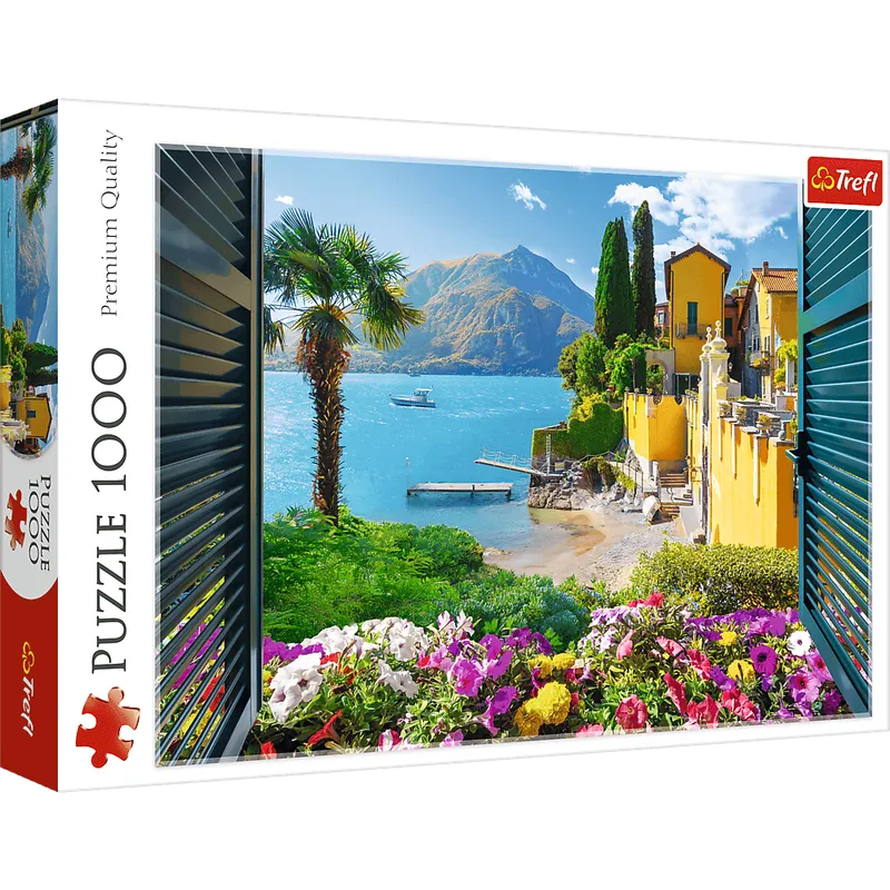 Puzzle 1000 Widok na jezioro Como 10951, Trefl PAP