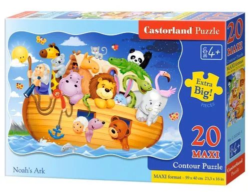 Puzzle 20 maxi Arka Noego, CASTOR, Puzzle Premium konturowe