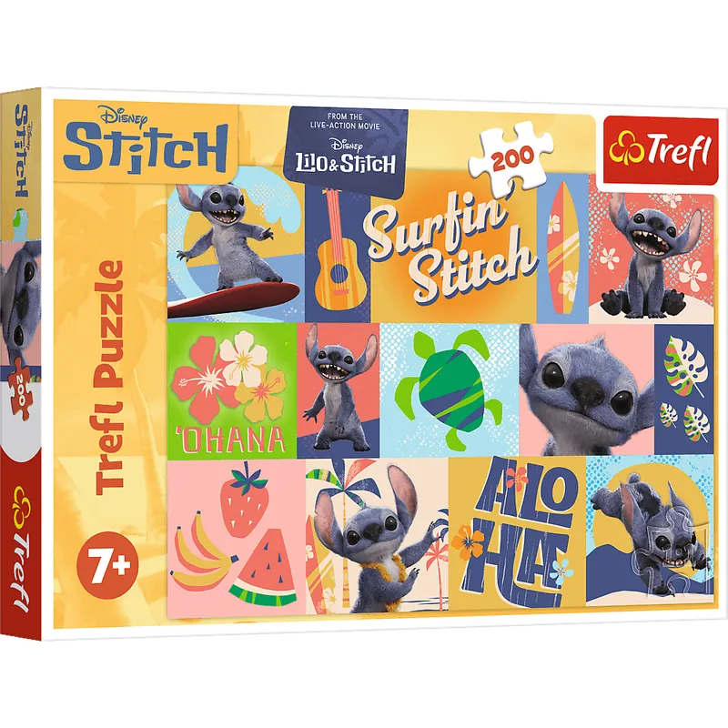 Puzzle 200 Hawajskie przygody, Lilo i Stitch, Trefl