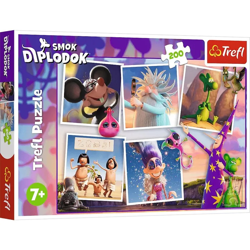 Puzzle 200 Przygody Smoka Diplodoka, Trefl