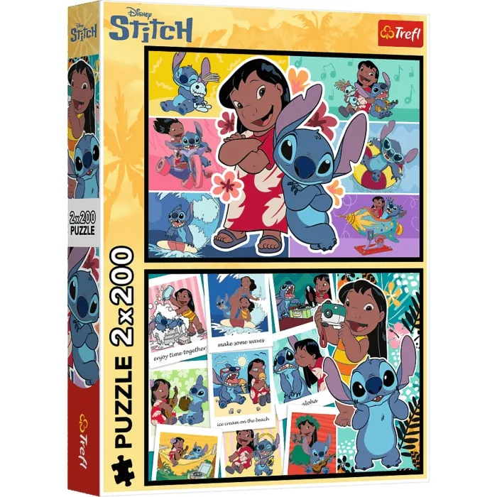Puzzle 2x200 Wesołe życie Stitcha Disney 13334