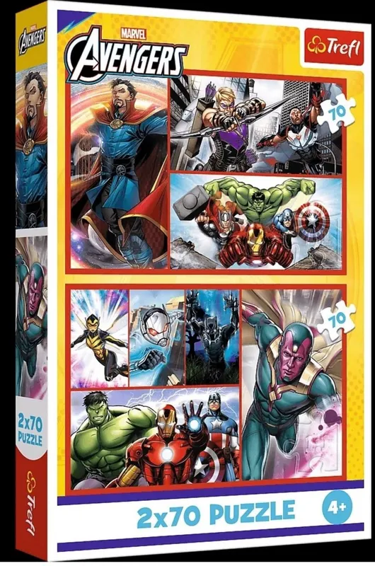 Puzzle 2x70 Zostań bohaterem, Avengers, Marvel
