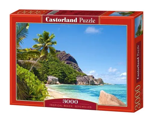 Puzzle 3000 Tropikalna plaża Seszele, CASTOR, C-300228-2