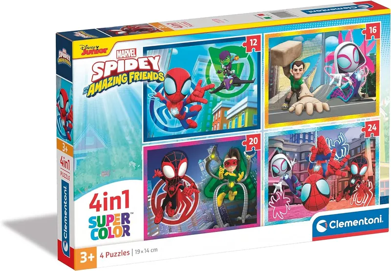 Puzzle 4w1 Super Kolor: Spidey