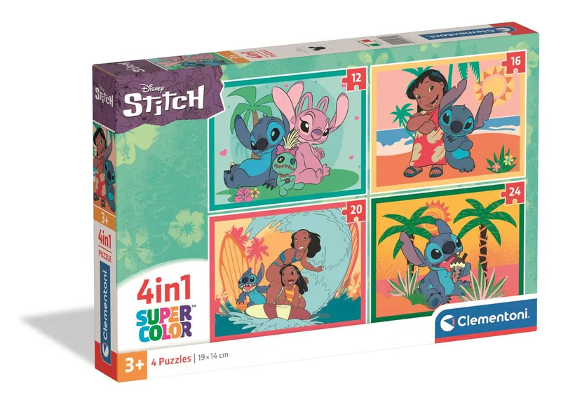 Puzzle 4w1 Super kolor Stitch