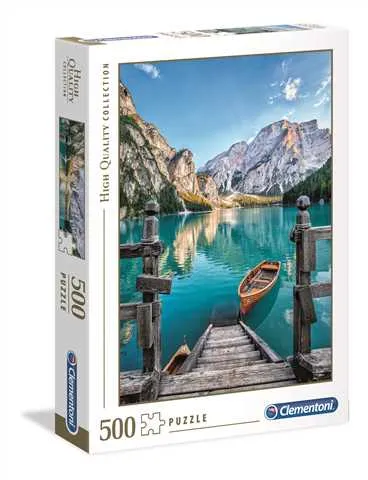 Puzzle 500 HQ Jezioro Braies 35039, Clementoni, kolekcja High Quality