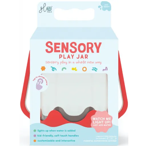 Słoik sensoryczny Glo Pals czerwony