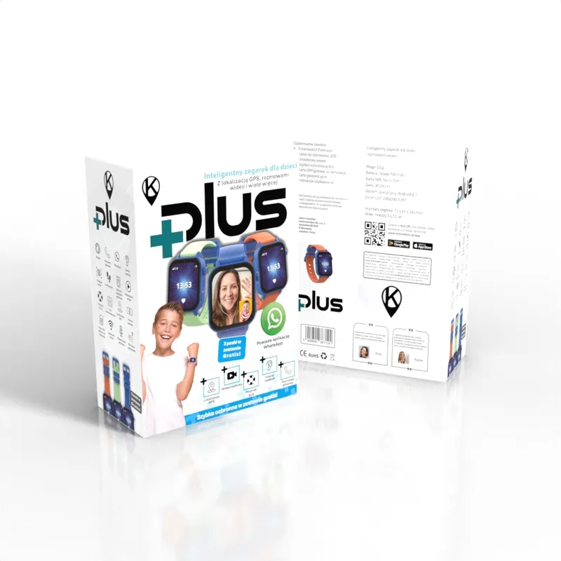 Smartwatch dla dziecka z lokalizacją GPS KiDiZ Plus niebieski