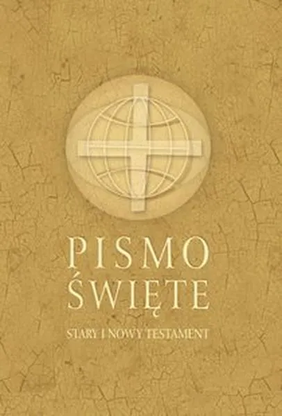 Stary i Nowy Testament, oprawa beżowa, Święty Wojciech