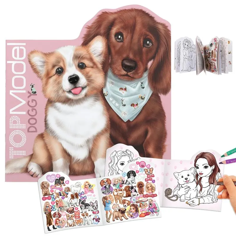 Szkicownik Doggy Top Model z naklejkami DEPESCHE