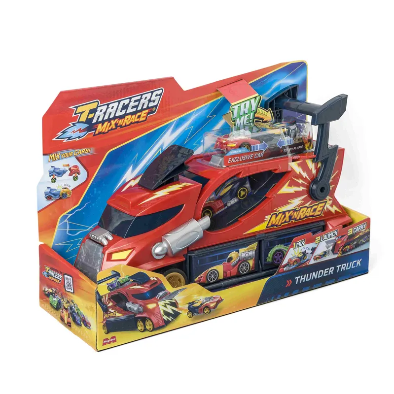 T-Racers Playset Thunder Truck z wyrzutnią i pojazdem Mix'N Race