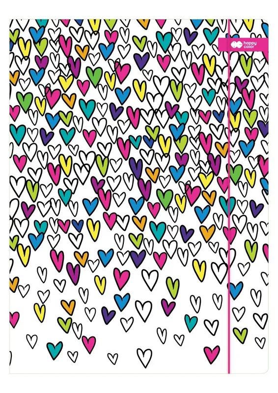 Teczka A4 My Love biała, teczka szkolna Happy Color