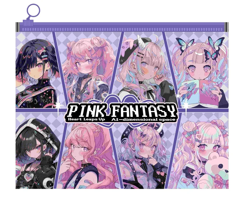Teczka A4 z suwakiem Manga Pink Fantasy