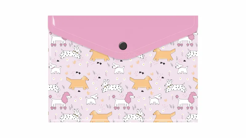 Teczka koperta A5 PP z nadrukiem Puppies, Biurfol