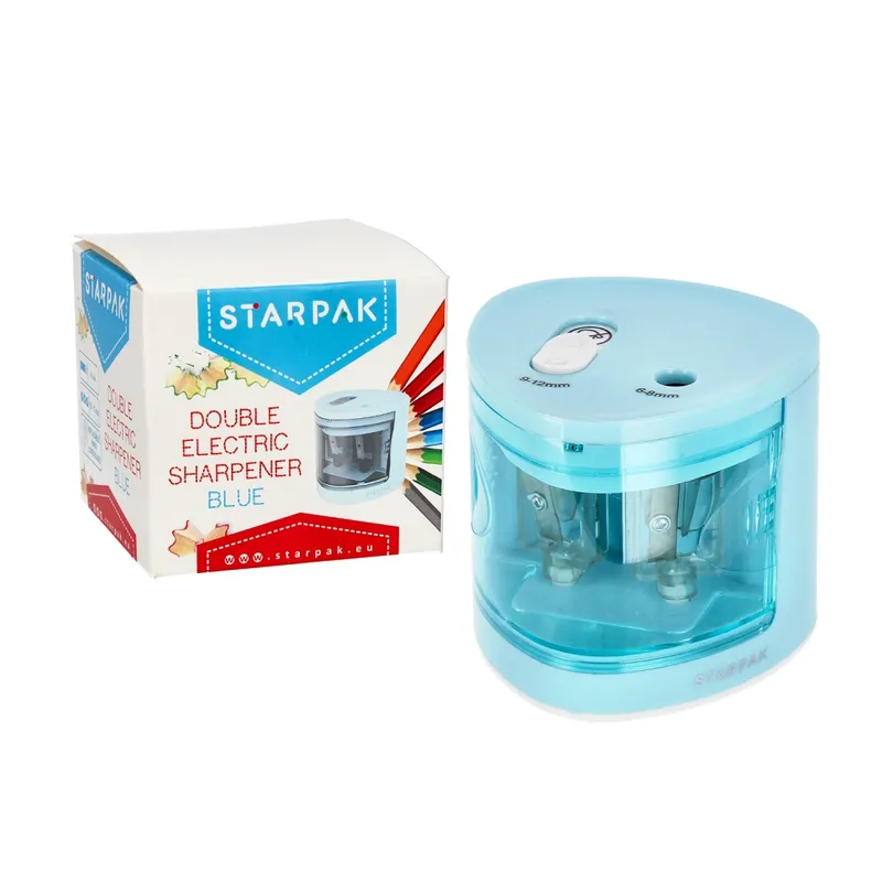 Temperówka elektryczna Starpak podwójna, niebieska