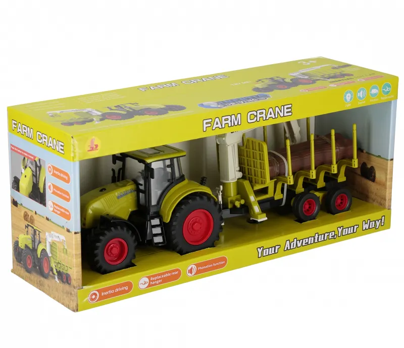 Traktor z akcesoriami Mega Creative, przyczepa z balami