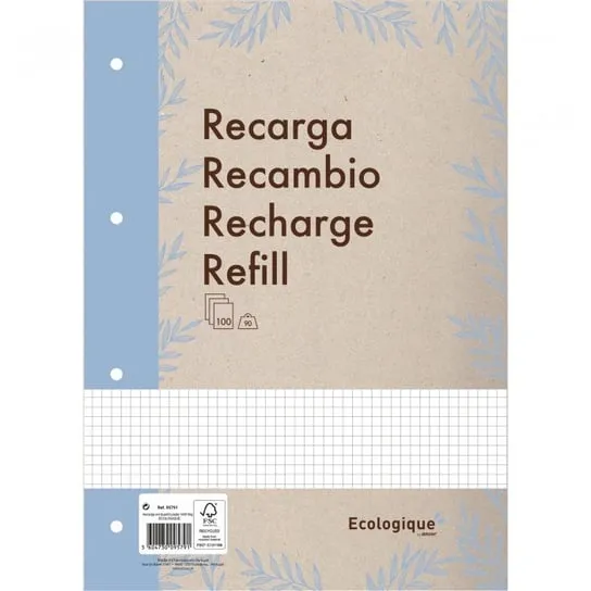 Wkład do segregatora A4 100k. 90g kratka Ecologique
