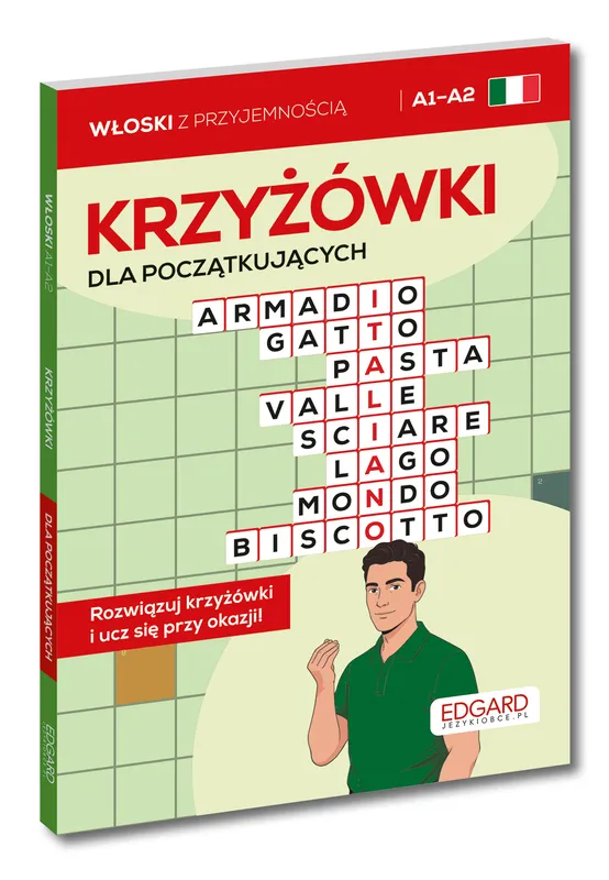 Włoski. Krzyżówki dla początkujących. Poziom A1-A2