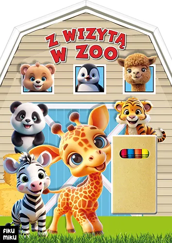 Z wizytą w zoo, książeczka Domki z kredkami FIKU MIKU