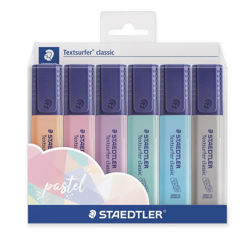 Zakreślacz Staedtler Textsurfer Pastel, 6 kolorów